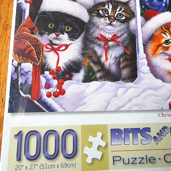 🆕Christmas Cats in the Window 1000 Piece Jigsaw Puzzle Bits and Pieces - Picture 3 of 4